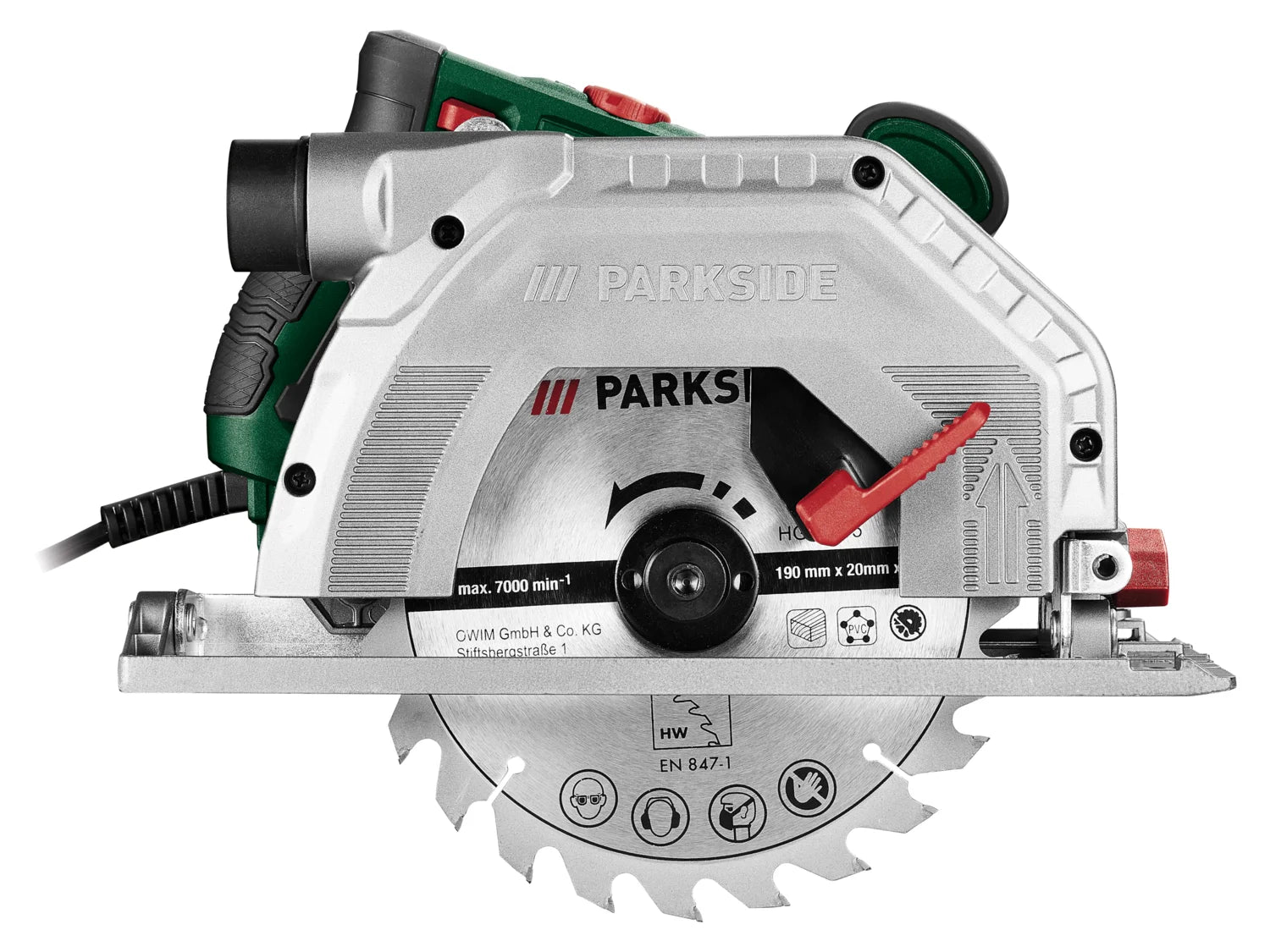 Parkside Sierra circular portátil 1350 W